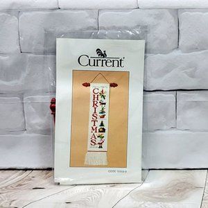 Vintage Counted Cross Stitch CHRISTMAS Banner Kit